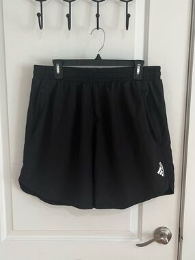 adidas Black Performance Training Shorts with Logo Print